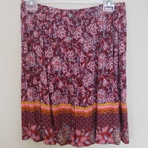 NWT maroon paisley print skirt from target